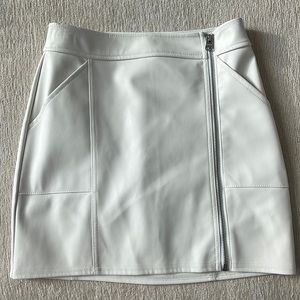 White Leather Skirt